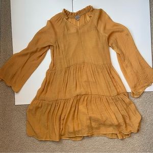 Girls wonderly mustard yellow dress size xl